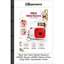 Özel Seri Mini Dijital Kamera CMR52 Beyaz 1080P Video Cihazı Vlog Aleti Taşınabilir Cihaz