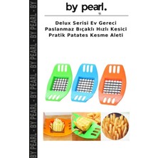 Delux Serisi Ev Gereci Paslanmaz Bıçaklı Hızlı Kesici Pratik Patates Kesme Aleti