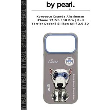 Koruyucu Dışında Alışılmışın iPhone 17 Pro / 18 Pro | Bull Terrier Desenli Silikon Kılıf 2.0 3D