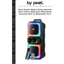 Özel Üretim Müzik Ürünü Akustik Parti Cihazı Rgb Işıklı Mikrofonlu Karaoke Seti ve Bluetooth V5.0
