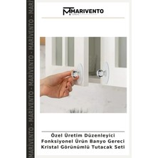 Özel Üretim Düzenleyici Fonksiyonel Ürün Banyo Gereci Kristal Görünümlü Tutacak Seti