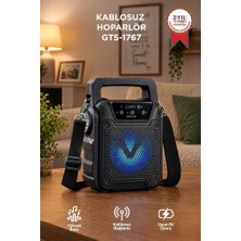 Premium Teknoloji Müzik Dis Mekan Bluetooth Hoparlör GTS-1767 Siyah