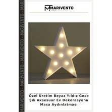 Özel Üretim Beyaz Yıldız Gece Şık Aksesuar Ev Dekorasyonu Masa Aydınlatması