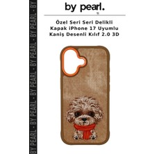 Özel Seri Seri Delikli Kapak iPhone 17 Uyumlu Kaniş Desenli Kılıf 2.0 3D