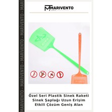 Özel Seri Plastik Sinek Raketi Sinek Şaplağı Uzun Erişim Etkili Çözüm Geniş Alan