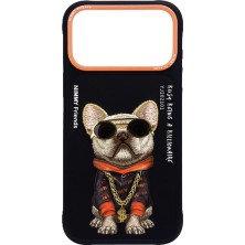 Özel Seri Eğlenceli Tarz Günlük Kullanım iPhone 17 Pro / 18 Pro Uyumlu Pug Köpek Desenli Kılıf 3D