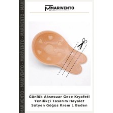 Günlük Aksesuar Gece Kıyafeti Yenilikçi Tasarım Hayalet Sütyen Göğüs Krem L Beden
