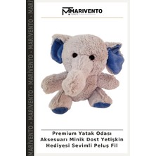 Premium Yatak Odası Aksesuarı Minik Dost Yetişkin Hediyesi Sevimli Peluş Fil