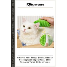 Yıkayıcı Kedi Tarağı Evcil Aksesuarı Petshopkedi Köpek Masaj Etkili Tüy Alıcı Tarak Silikon Fırçası