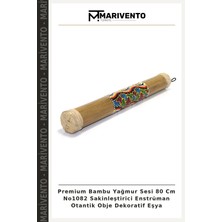 Premium Bambu Yağmur Sesi 80 cm NO1082 Sakinleştirici Enstrüman Otantik Obje Dekoratif Eşya