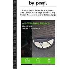 Delux Serisi Solar Su Geçirmez 102 Ledli Solar Bahçe Lambası Dış Mekan Teras Armatürü Balkon Işığı