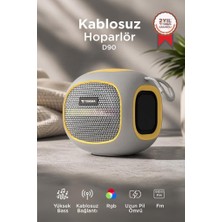 Delux Serisi Kadın Hediyelik Bluetooth Hoparlör D90 Gri 5W