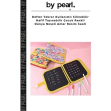 Defter Tekrar Kullanımlı Silinebilir Hafif Taşınabilir Çocuk Renkli Dünya Neşeli Anlar Resim Saati