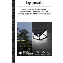 Delux Serisi Solar Bahçe Aydınlatma Lambası 100 LED Güneş Işığı Dış Mekan Pratik Işık