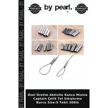 Özel Üretim Aktivite Kanca Misina Captain Çelik Tel Sıkıştırma Burcu Size:s Tekli 300LÜ