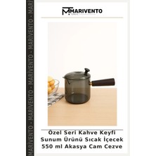 Özel Seri Kahve Keyfi Sunum Ürünü Sıcak Içecek 550 ml Akasya Cam Cezve