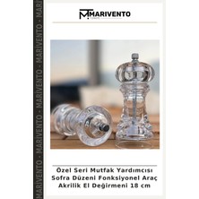 Özel Seri Mutfak Yardımcısı Sofra Düzeni Fonksiyonel Araç Akrilik El Değirmeni 18 cm