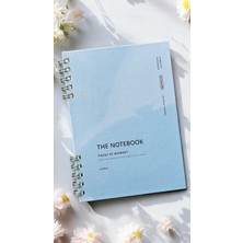 Happy Trend Tanıtım Spiralli 80 Yaprak Noktalı A5 Defter, Not Defteri, Okul Defteri, 4 Farklı Renk Seçeneği (02 Placid Blue)