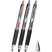 Happy Trend Siyah Kırmızı 3 Adet Uniball Signo 207 0.7 mm Roller UMN-207 Likit Mürekkepli Pilot Kalem