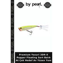 Premium Yozuri 3dr-X Popper Floating Sert Balık At Çek Hedef Av Yüzen Yem