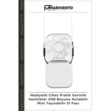 Hediyelik Cihaz Pratik Serinlik Vantilatör USB Boyuna Asılabilir Mini Taşınabilir El Fanı
