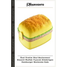 Özel Üretim Okul Beslenmesi Düzenli Mutfak Yiyecek Dikdörtgen Hamburger Beslenme Kabı