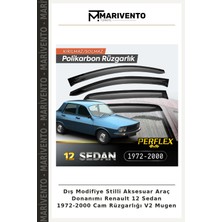 Dış Modifiye Stilli Aksesuar Araç Donanımı Renault 12 Sedan 1972-2000 Cam Rüzgarlığı V2 Mugen
