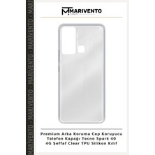 Premium Arka Koruma Cep Koruyucu Telefon Kapağı Tecno Spark 40 4g Şeffaf Clear Tpu Silikon Kılıf