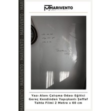 Yazı Alanı Çalışma Odası Eğitici Gereç Kendinden Yapışkanlı Şeffaf Tahta Filmi 2 Metre x 60 cm
