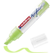 Happy Trend 5000 Akrilik Marker Geniş - Pastel-Yeşil - 1 Su Geçirmez Akrilik Boya Kalemi - Keski Ucu 5-10 mm - Tuval, Sanat Kağıdı ve Ahşap Üzerine Çizim Için Akrilik Boya Kalemi
