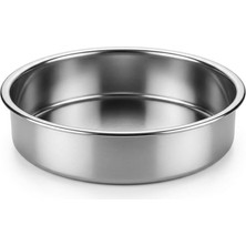 Happy Trend (18/10) Paslanmaz Çelik Evcil Hayvan Besleme Tepsisi Su Kabı - Bıyık Yorgunluğu Önleyici, Hijyenik Kedi ve Köpek Büyük Yuvarlak Mama Kabı, Makinede Yıkanabilir (21.5 cm Çap - 1.8 Lt)