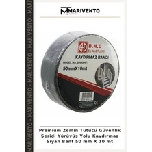 Premium Zemin Tutucu Güvenlik Şeridi Yürüyüş Yolu Kaydırmaz Siyah Bant 50 mm x 10 mt