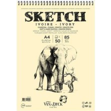 Happy Trend Dyck Skecth Çizim Blok A4 85GR Üstten Spiralli Defter