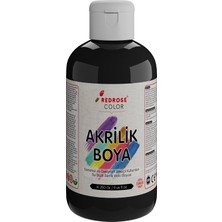 Happy Trend Rose Siyah Akrilik Boya 250 gr