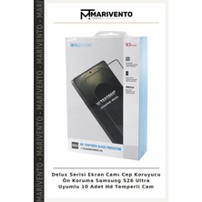 Delux Serisi Ekran Camı Cep Koruyucu Ön Koruma Samsung S26 Ultra Uyumlu 10 Adet Hd Temperli Cam
