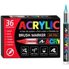 Happy Trend Brush Marker Kalem Seti, Esnek Fırça Uçlu (36 Renk)