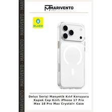 Delux Serisi Manyetik Kılıf Koruyucu Kapak Cep Kılıfı iPhone 17 Pro Max 18 Pro Max Crystal+ Case