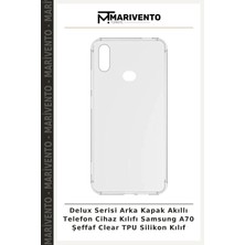 Delux Serisi Arka Kapak Akıllı Telefon Cihaz Kılıfı Samsung A70 Şeffaf Clear Tpu Silikon Kılıf
