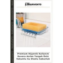 Premium Hijyenik Kullanım Duvara Asılan Tezgah Üstü Vakumlu Su Oluklu Sabunluk