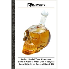 Delux Serisi Tarz Aksesuar Sunum Gereci Özel Gün Hediyesi Kuru Kafa Şişe Crystal Head 1lt