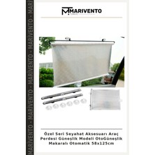 Özel Seri Seyahat Aksesuarı Araç Perdesi Güneşlik Modeli Otogüneşlik Makaralı Otomatik 58X125CM