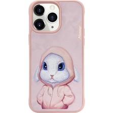 Özel Seri Koruyucu Kaplama Eğlenceli iPhone 15 Pro Uyumlu Tavşan Desenli Silikon Kılıf 3D