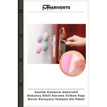 Günlük Kullanım Dekoratif Dokunuş Etkili Koruma Silikon Kapı Duvar Koruyucu Tampon 4lü Paket