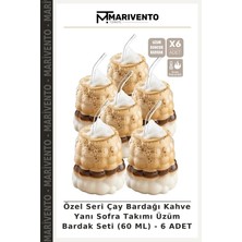 Özel Seri Çay Bardağı Kahve Yanı Sofra Takımı Üzüm Bardak Seti (60 Ml) - 6 Adet