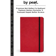 Premium Not Defteri Iş Hediyesi Toplantı Notları Parseller 3 Yumuşak Kapak Defter Kırmızı