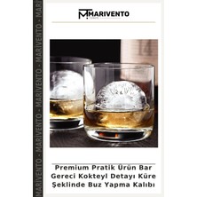 Premium Pratik Ürün Bar Gereci Kokteyl Detayı Küre Şeklinde Buz Yapma Kalıbı