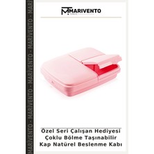 Özel Seri Çalışan Hediyesi Çoklu Bölme Taşınabilir Kap Natürel Beslenme Kabı