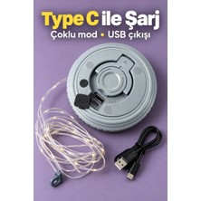 Royaleks Ers LED Şeritli Kamp Işığı Type C Şarj Girişli