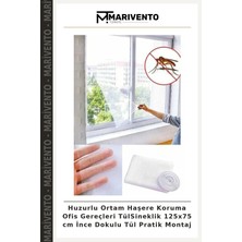 Huzurlu Ortam Haşere Koruma Ofis Gereçleri Tülsineklik 125X75 cm Ince Dokulu Tül Pratik Montaj