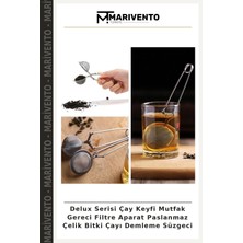 Delux Serisi Çay Keyfi Mutfak Gereci Filtre Aparat Paslanmaz Çelik Bitki Çayı Demleme Süzgeci